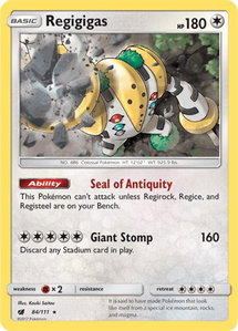 Regigigas - SM - Crimson Invasion (SM04) #84/111 - Holo Rare Pokémon Trading Card