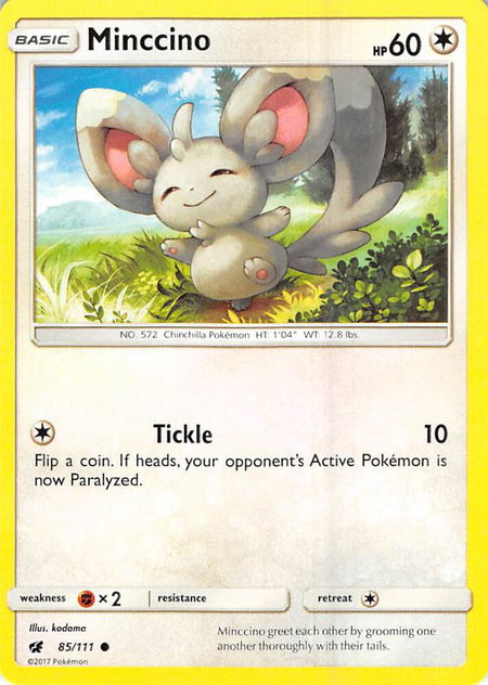 Minccino - SM - Crimson Invasion Pokémon trading card