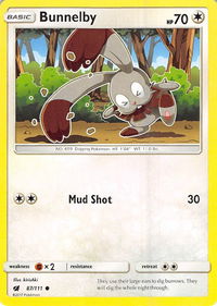 Bunnelby - SM - Crimson Invasion (SM04) #87/111 - Common Pokémon Trading Card