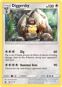 Diggersby - SM - Crimson Invasion (SM04) #88/111 - Uncommon Pokémon Trading Card