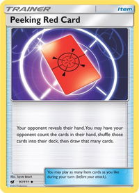 Peeking Red Card - SM - Crimson Invasion (SM04) #97/111 - Uncommon Pokémon Trading Card
