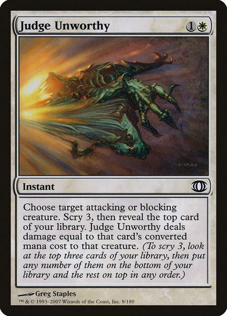 Judge Unworthy - Future Sight Magic: The Gathering trading card