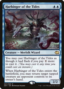 Harbinger of the Tides - Duel Decks: Merfolk vs. Goblins (DDT) #7 - Rare Magic: The Gathering Trading Card