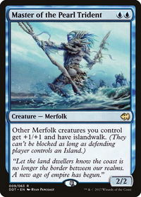 Master of the Pearl Trident - Duel Decks: Merfolk vs. Goblins (DDT) #9 - Rare Magic: The Gathering Trading Card