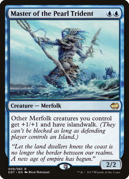 Master of the Pearl Trident - Duel Decks: Merfolk vs. Goblins Magic: The Gathering trading card
