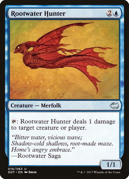 Rootwater Hunter - Duel Decks: Merfolk vs. Goblins Magic: The Gathering trading card