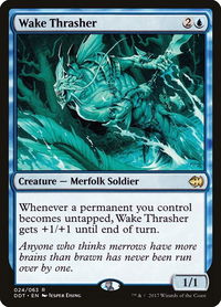 Wake Thrasher - Duel Decks: Merfolk vs. Goblins (DDT) #24 - Rare Magic: The Gathering Trading Card