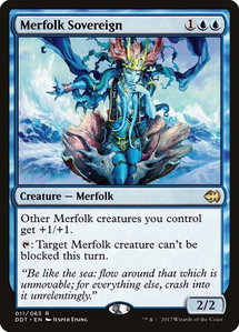 Merfolk Sovereign - Duel Decks: Merfolk vs. Goblins (DDT) #11 - Rare Magic: The Gathering Trading Card