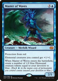 Master of Waves - Duel Decks: Merfolk vs. Goblins (DDT) #1 - Mythic Magic: The Gathering Trading Card