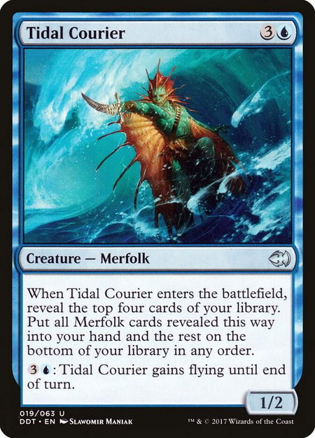 Tidal Courier - Duel Decks: Merfolk vs. Goblins Magic: The Gathering trading card