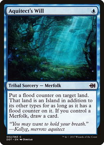 Aquitect's Will - Duel Decks: Merfolk vs. Goblins (DDT) #2 - Common Magic: The Gathering Trading Card