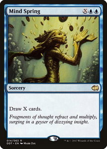 Mind Spring - Duel Decks: Merfolk vs. Goblins (DDT) #14 - Rare Magic: The Gathering Trading Card