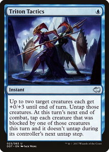 Triton Tactics - Duel Decks: Merfolk vs. Goblins (DDT) #23 - Uncommon Magic: The Gathering Trading Card