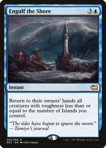Engulf the Shore - Duel Decks: Merfolk vs. Goblins (DDT) #5 - Rare Magic: The Gathering Trading Card