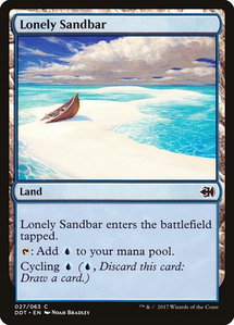 Lonely Sandbar - Duel Decks: Merfolk vs. Goblins (DDT) #27 - Common Magic: The Gathering Trading Card