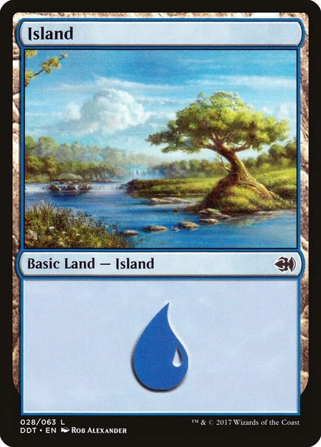 Island (028) - Duel Decks: Merfolk vs. Goblins Magic: The Gathering trading card