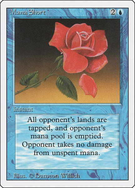 Mana Short trading card from Revised Edition Mana Short - Revised Edition Magic: The Gathering trading card