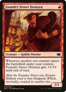 Foundry Street Denizen - Duel Decks: Merfolk vs. Goblins (DDT) #38 - Common Magic: The Gathering Trading Card