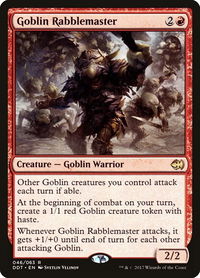 Goblin Rabblemaster - Duel Decks: Merfolk vs. Goblins (DDT) #46 - Rare Magic: The Gathering Trading Card