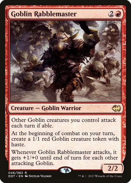 Goblin Rabblemaster - Duel Decks: Merfolk vs. Goblins Magic: The Gathering trading card