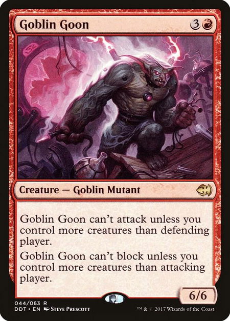 Goblin Goon - Duel Decks: Merfolk vs. Goblins Magic: The Gathering trading card