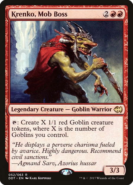 Krenko, Mob Boss - Duel Decks: Merfolk vs. Goblins Magic: The Gathering trading card