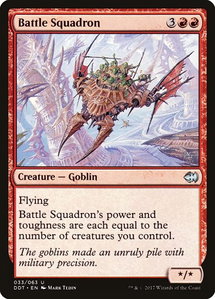 Battle Squadron - Duel Decks: Merfolk vs. Goblins (DDT) #33 - Uncommon Magic: The Gathering Trading Card