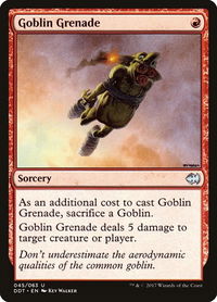 Goblin Grenade - Duel Decks: Merfolk vs. Goblins (DDT) #45 - Uncommon Magic: The Gathering Trading Card