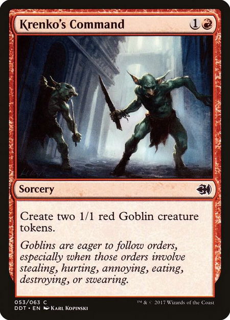 Krenko's Command - Duel Decks: Merfolk vs. Goblins Magic: The Gathering trading card