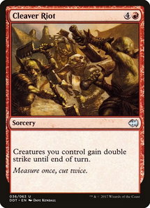 Cleaver Riot - Duel Decks: Merfolk vs. Goblins (DDT) #36 - Uncommon Magic: The Gathering Trading Card