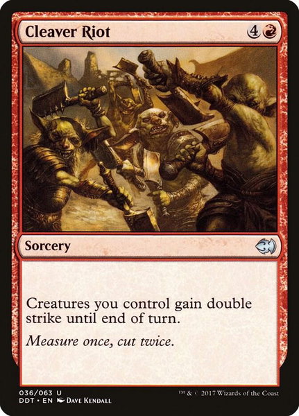 Cleaver Riot - Duel Decks: Merfolk vs. Goblins Magic: The Gathering trading card