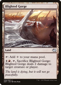 Blighted Gorge - Duel Decks: Merfolk vs. Goblins (DDT) #58 - Uncommon Magic: The Gathering Trading Card