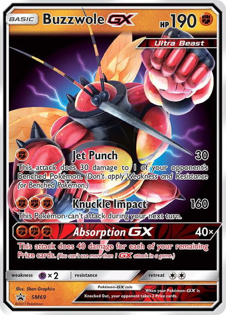 Buzzwole GX - SM69 - SM Promos Pokémon trading card