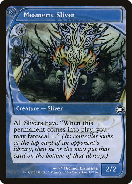 Mesmeric Sliver - Future Sight Magic: The Gathering trading card