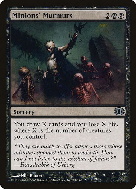 Minions' Murmurs - Future Sight Magic: The Gathering trading card