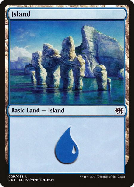 Island (029) - Duel Decks: Merfolk vs. Goblins Magic: The Gathering trading card
