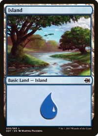 Island (030) - Duel Decks: Merfolk vs. Goblins (DDT) #30 - Land Magic: The Gathering Trading Card