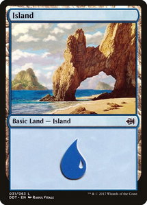 Island (031) - Duel Decks: Merfolk vs. Goblins (DDT) #31 - Land Magic: The Gathering Trading Card