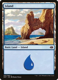 Island (031) - Duel Decks: Merfolk vs. Goblins (DDT) #31 - Land Magic: The Gathering Trading Card