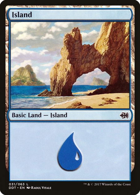 Island (031) - Duel Decks: Merfolk vs. Goblins Magic: The Gathering trading card