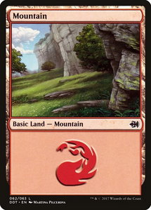 Mountain (062) - Duel Decks: Merfolk vs. Goblins (DDT) #62 - Land Magic: The Gathering Trading Card