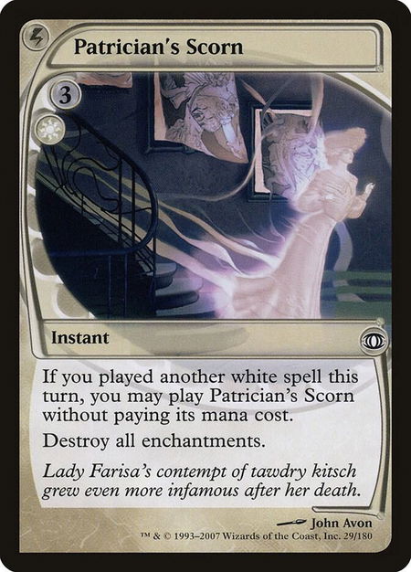 Patrician's Scorn - Future Sight Magic: The Gathering trading card