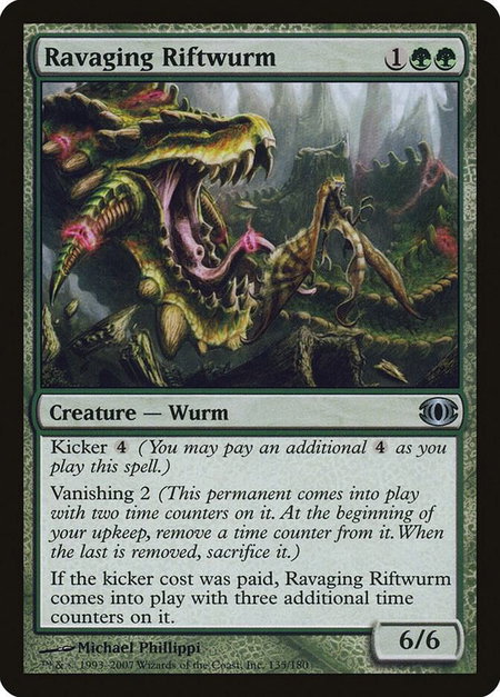 Ravaging Riftwurm - Future Sight Magic: The Gathering trading card