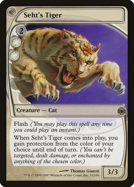 Seht's Tiger - Future Sight Magic: The Gathering trading card