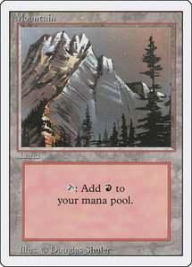 Mountain (A) - Revised Edition (3ED) #290 - Land Magic: The Gathering Trading Card