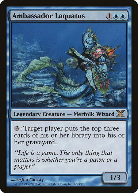 Ambassador Laquatus - 10th Edition Magic: The Gathering trading card