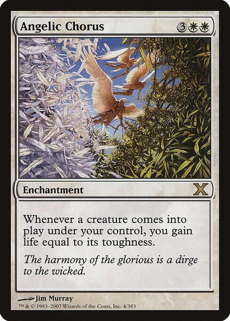 Angelic Chorus - 10th Edition Magic: The Gathering trading card