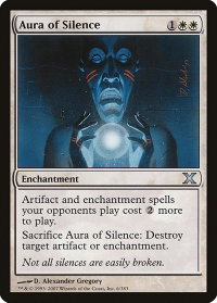 Aura of Silence - 10th Edition (10E) #6 - Uncommon Magic: The Gathering Trading Card