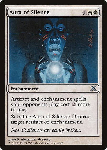 Aura of Silence - 10th Edition Magic: The Gathering trading card