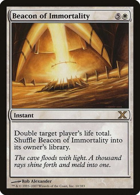 Beacon of Immortality - 10th Edition Magic: The Gathering trading card